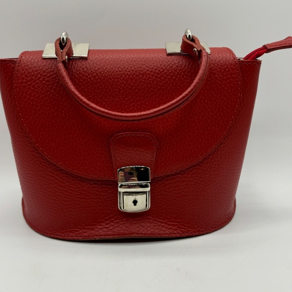 Red Carla Ferreri Rosso Handbag Cross Body Purse Made in Italy - Picture 13 of 13